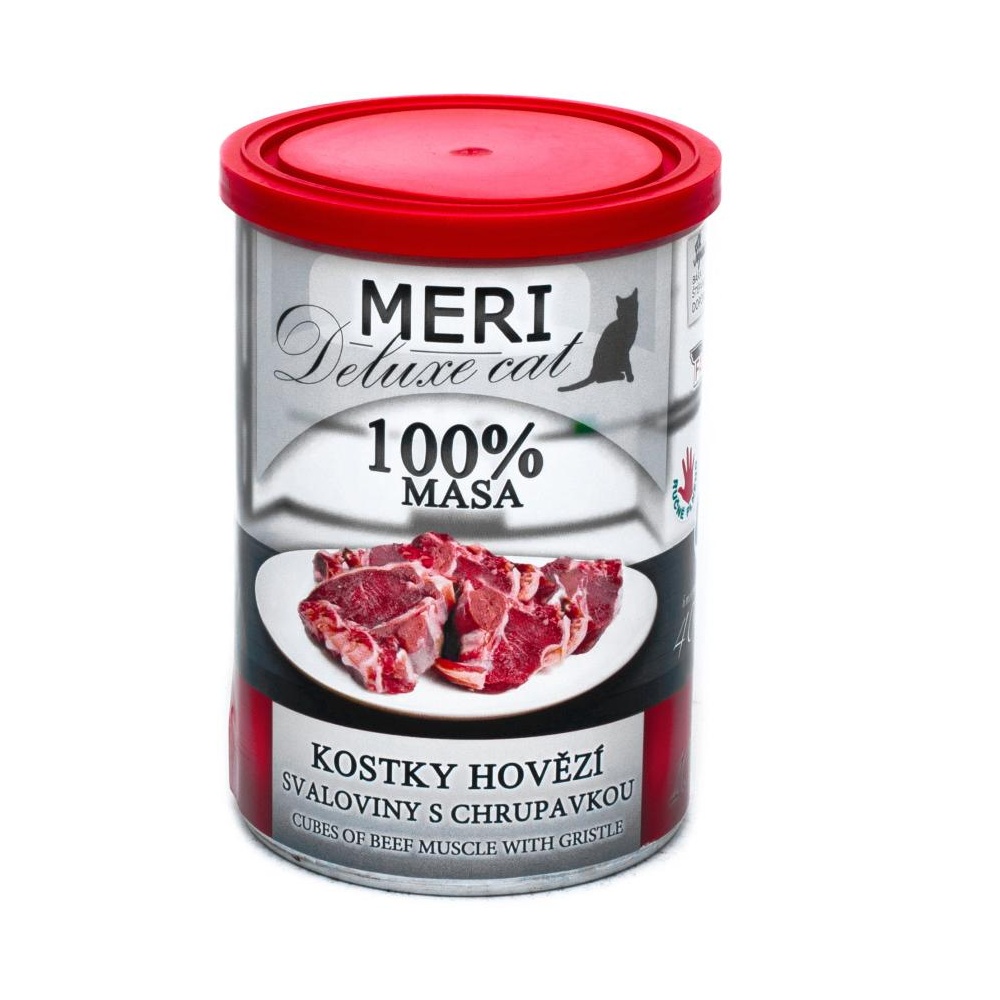 MERI Deluxe Cat kostky hovězí svaloviny s chrupavkou
