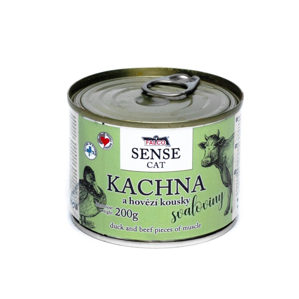 FALCO SENSE Cat kachna a hovězí kousky svaloviny