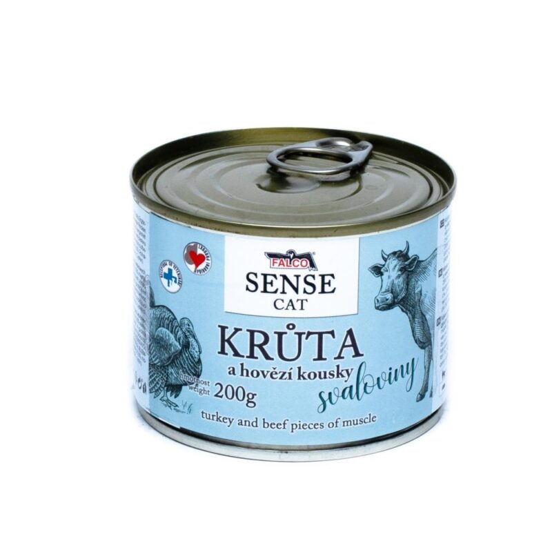 FALCO SENSE Cat krůta a hovězí kousky svaloviny