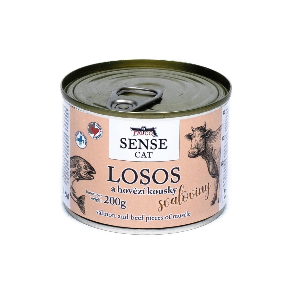 FALCO SENSE Cat losos a hovězí kousky svaloviny