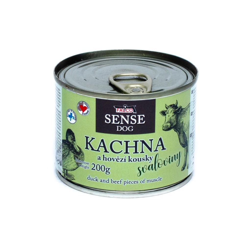 FALCO SENSE Dog kachna a hovězí kousky svaloviny