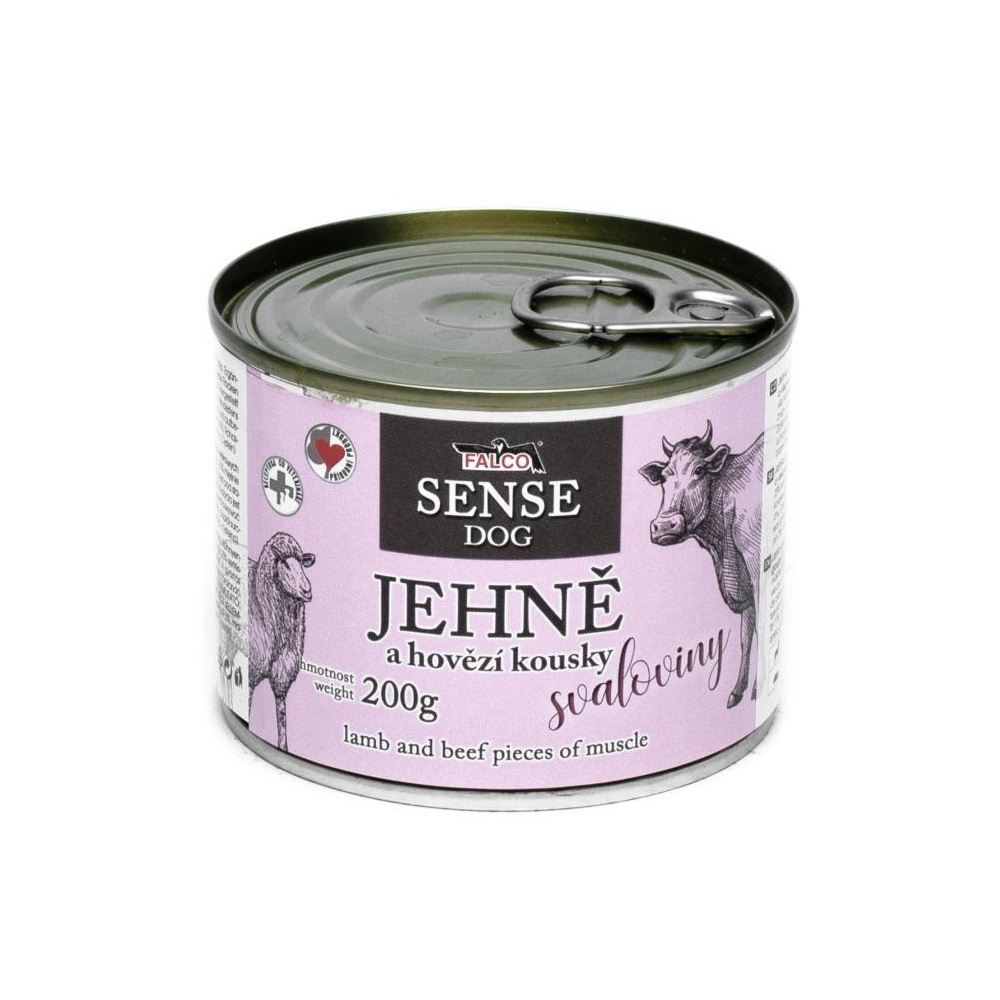 FALCO SENSE Dog jehně a hovězí kousky svaloviny