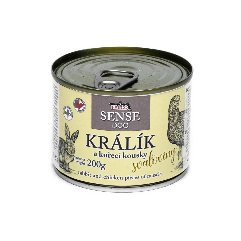 FALCO SENSE Dog králík a kuřecí kousky svaloviny