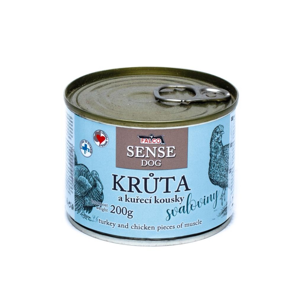 FALCO SENSE Dog krůta a kuřecí kousky svaloviny