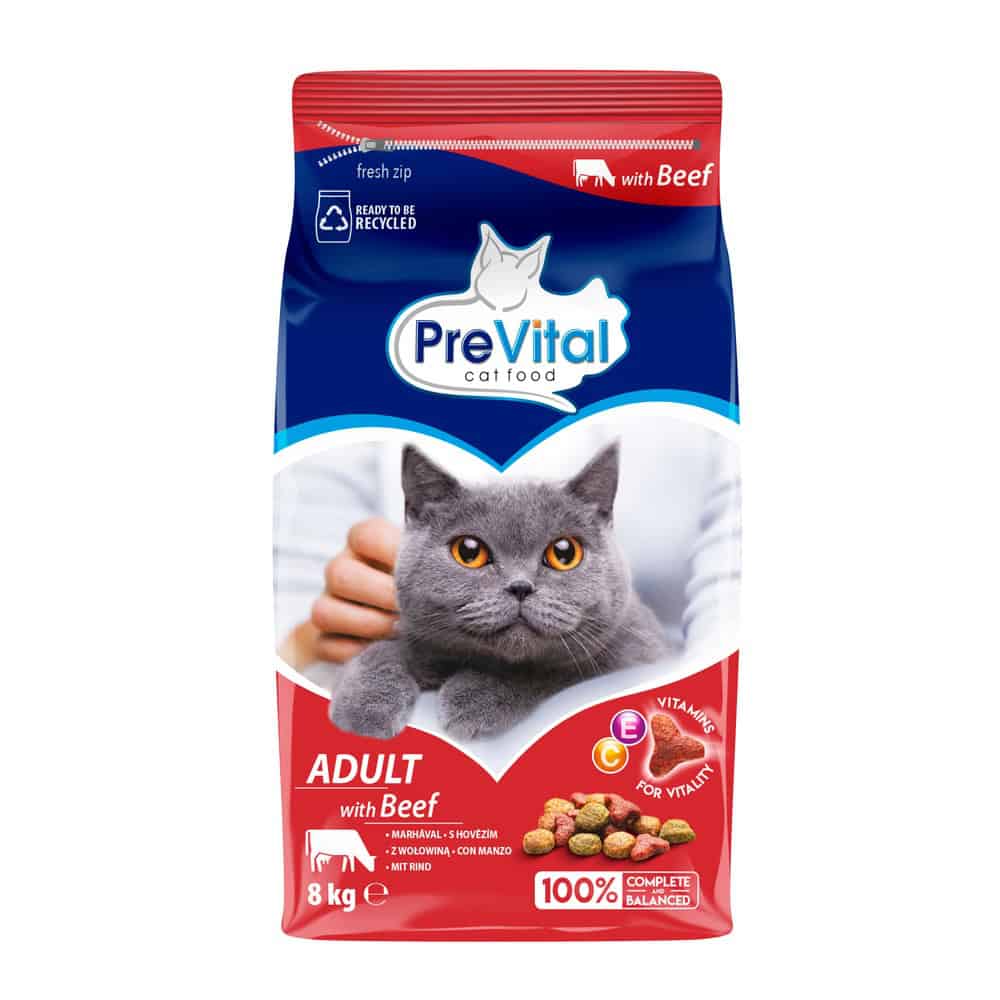 PreVital Kočka Hovězí 8 kg