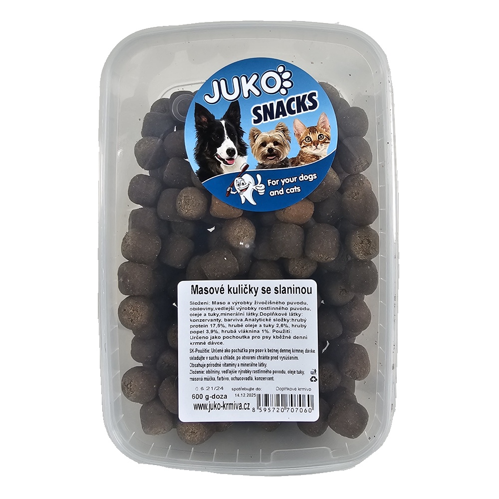 Masové kuličky se slaninou JUKO Snacks