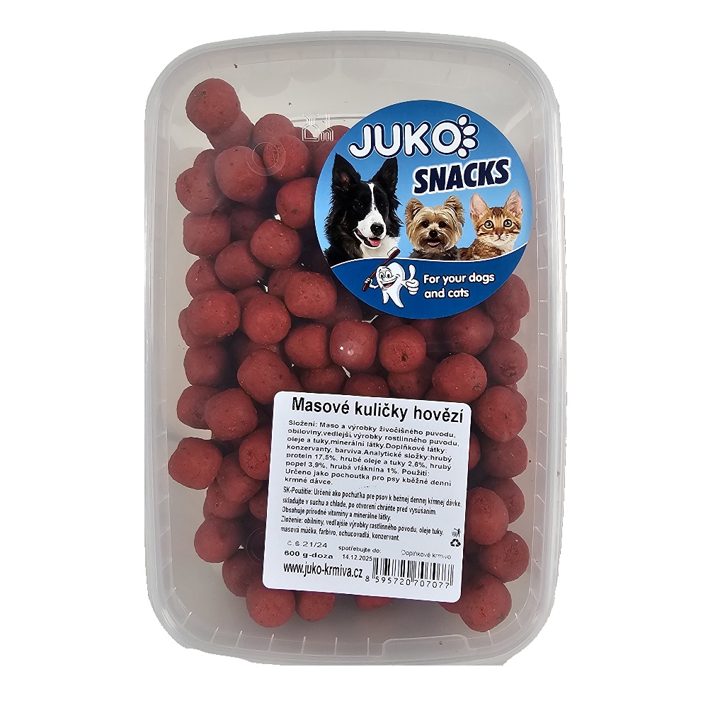 Masové kuličky hovězí JUKO Snacks