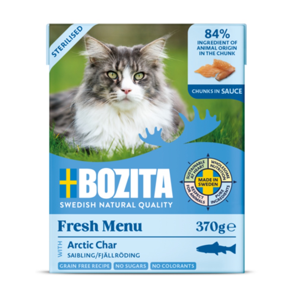 Bozita Cat Sterilised kousky v omáčce s rybou Siven arktický