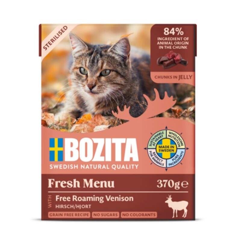 Bozita Cat Sterilised kousky v želé se zvěřinou