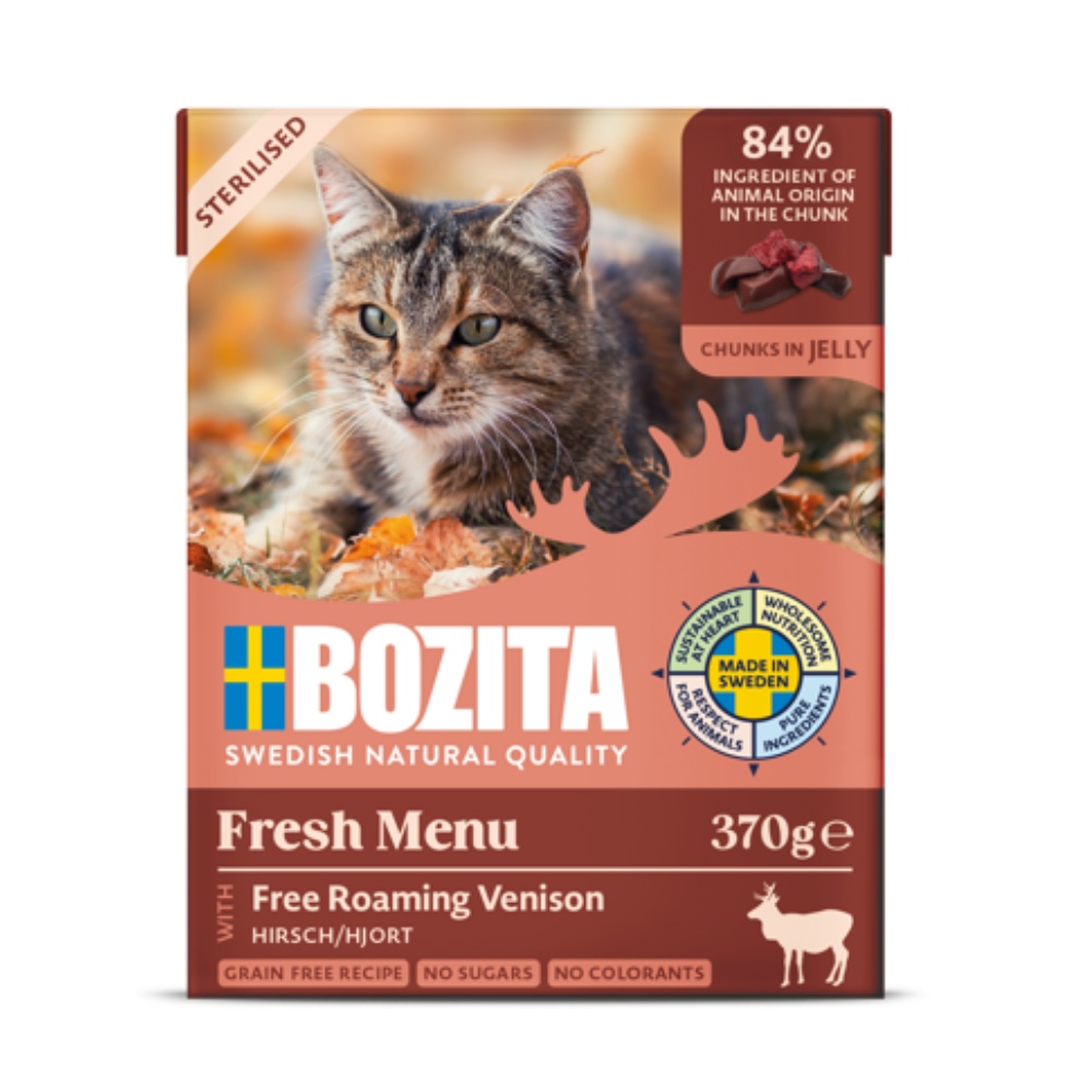 Bozita Cat Sterilised kousky v želé se zvěřinou
