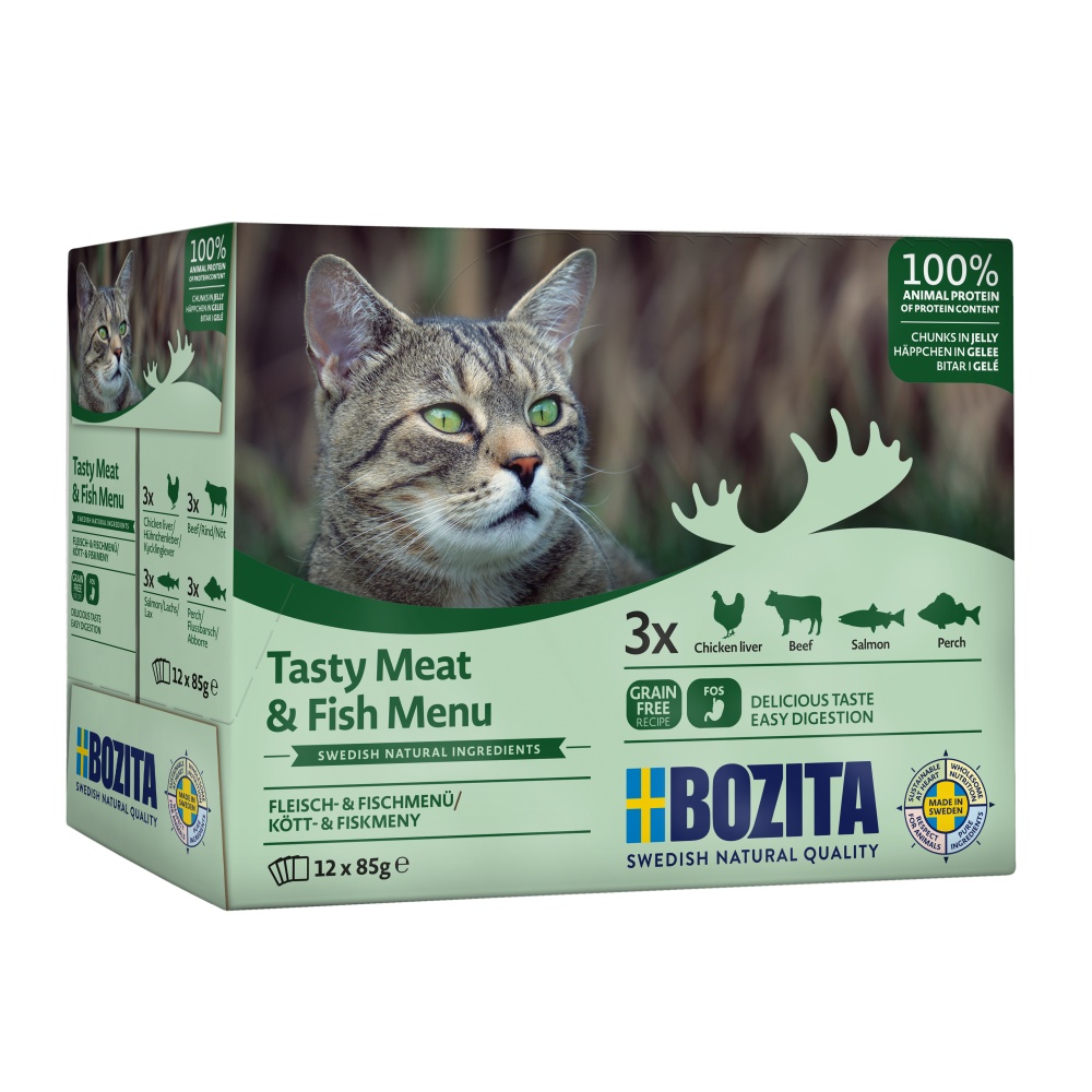 Bozita Cat kousky masa a ryb v želé