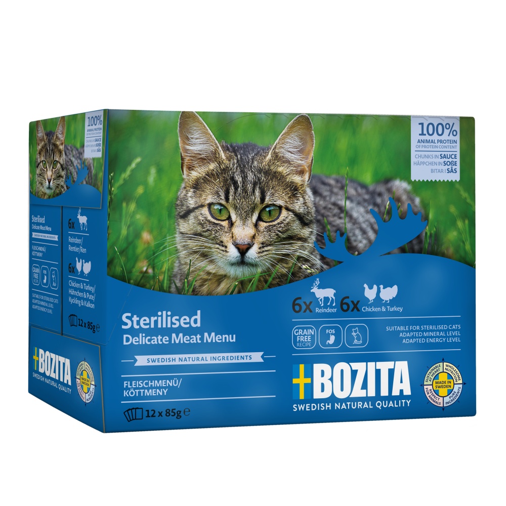 Bozita Cat Sterilised kousky masa v omáčce