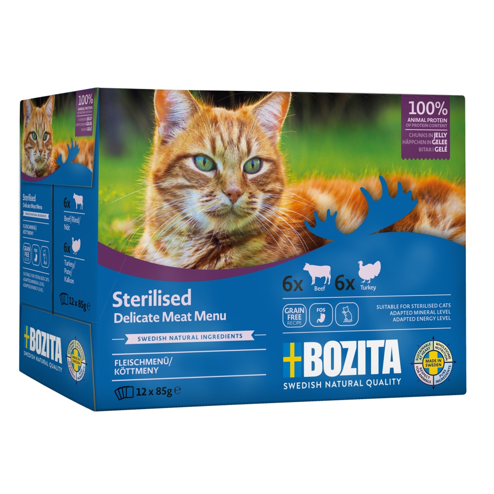 Bozita Cat Sterilised kousky masa v želé