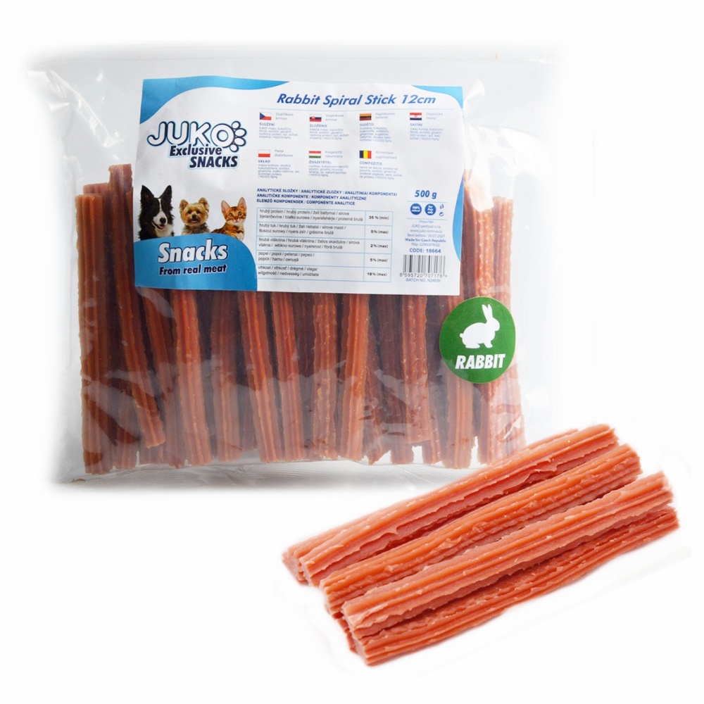 Rabbit Spiral Stick JUKO Snacks 12 cm (500 g)