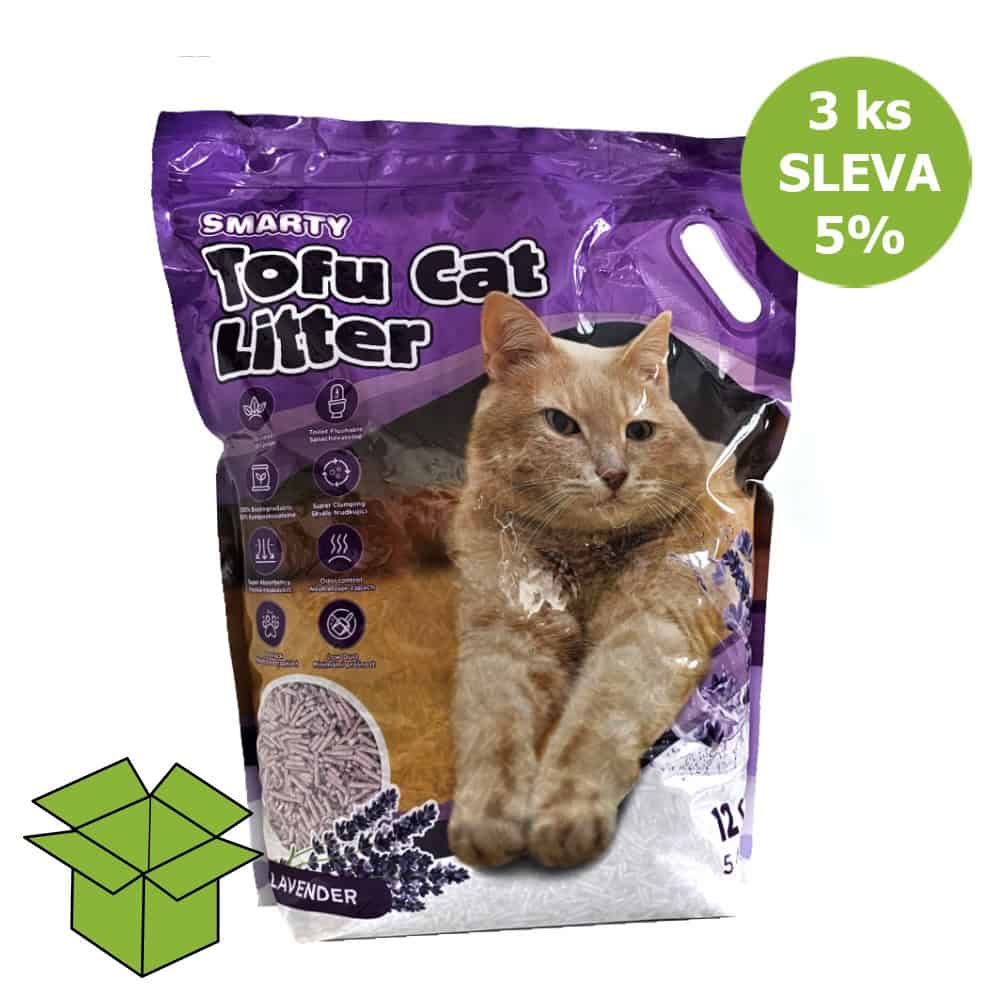 Smarty Tofu Cat Litter Lavender podestýlka 12 l (3 ks) SLEVA 5 %