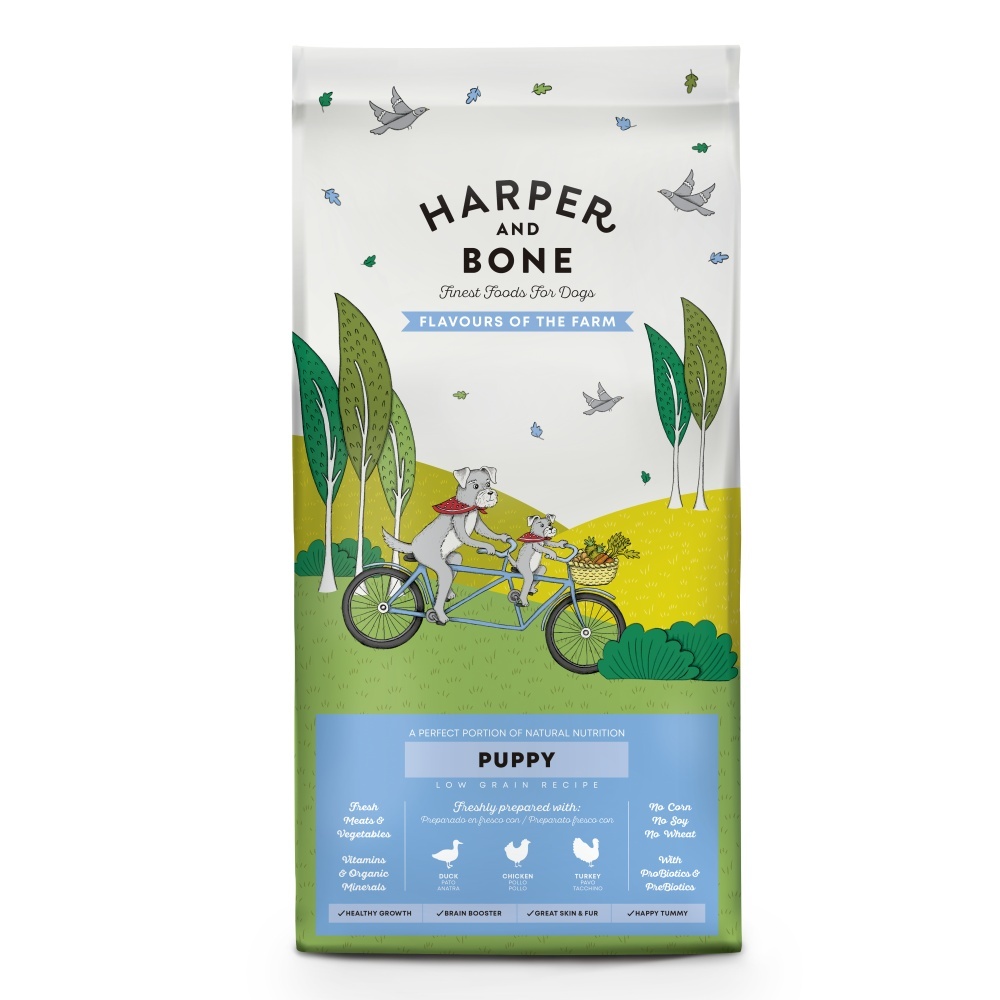 Vzorek Harper and Bone Dog Puppy příchutě farmy 100 g
