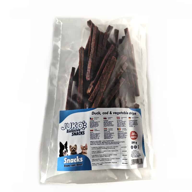 cod & vegetable Strips JUKO Snacks 250 g + 30 g ZDARMA