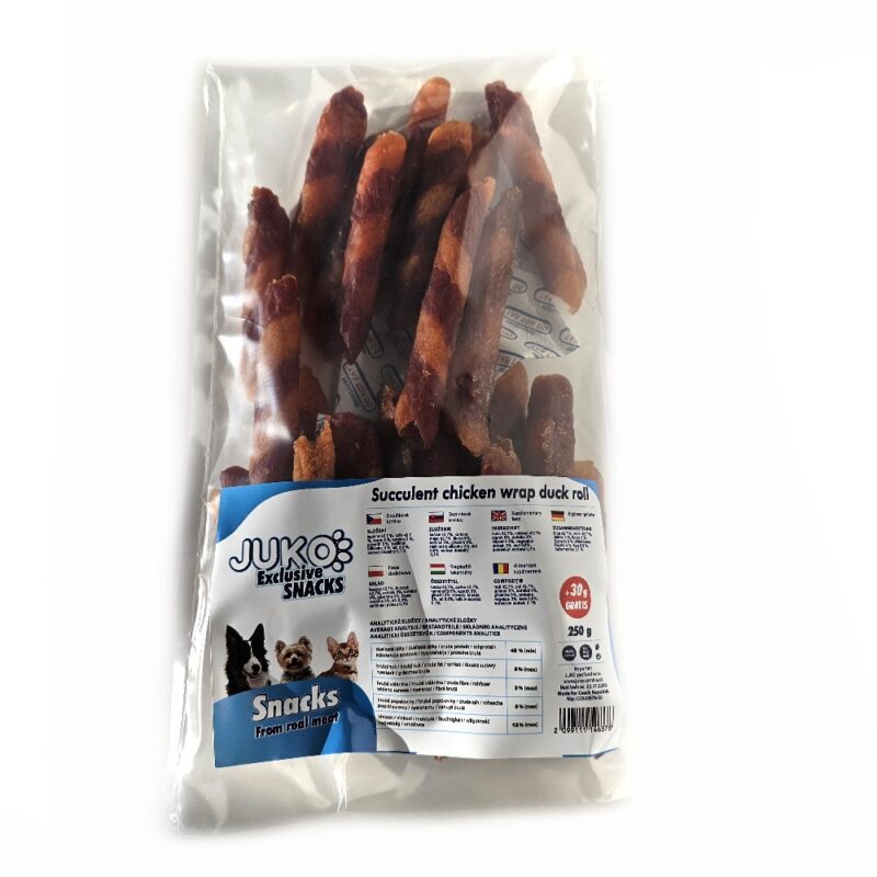 Succulent Chicken wrap duck Roll JUKO Snacks 250 g + 30 g ZDARMA - Image 2
