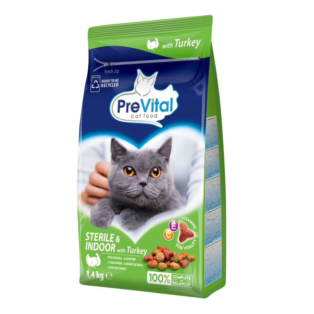 PreVital kočka kastrovaná domácí s krůtím masem 1