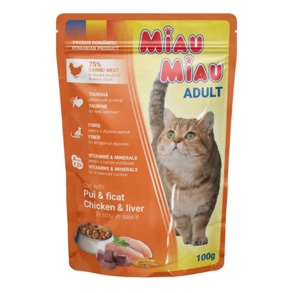 Miau Miau Cat kuřecí a játra