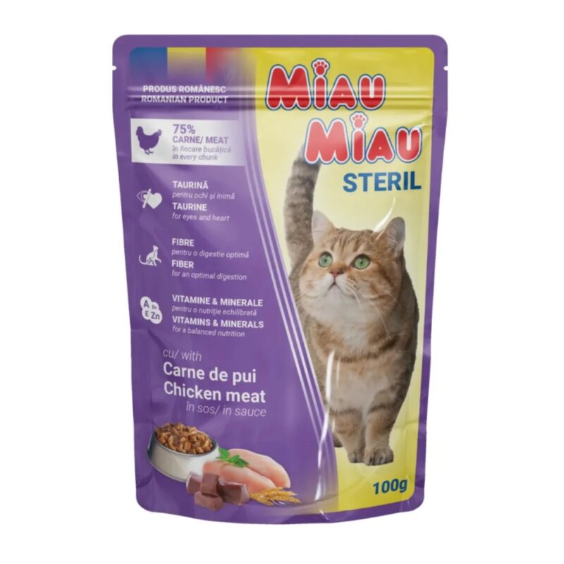 Miau Miau Cat Sterilised kuřecí