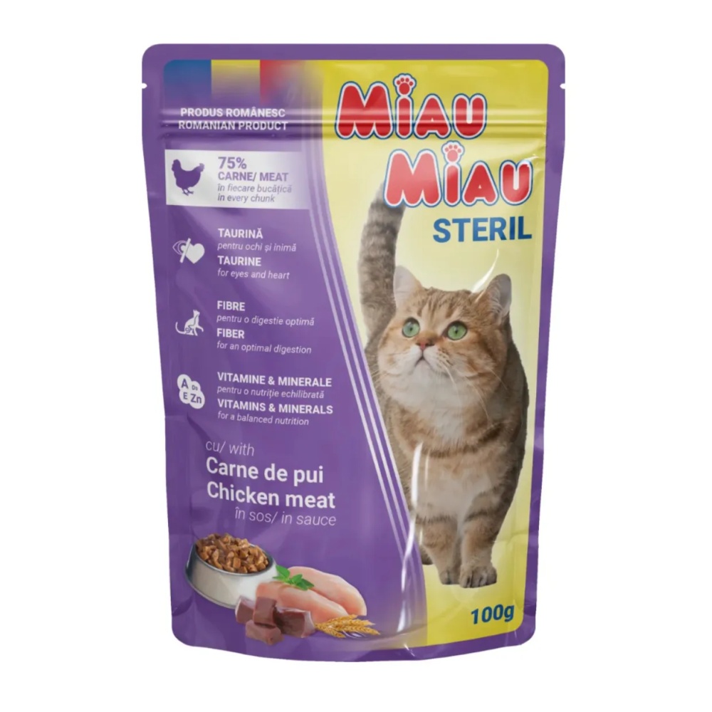 Miau Miau Cat Sterilised kuřecí