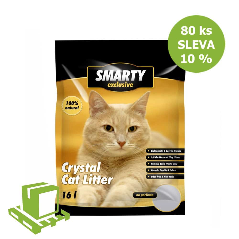 SMARTY exclusive silikátové stelivo 16 l (paleta 80 ks) SLEVA 10 %
