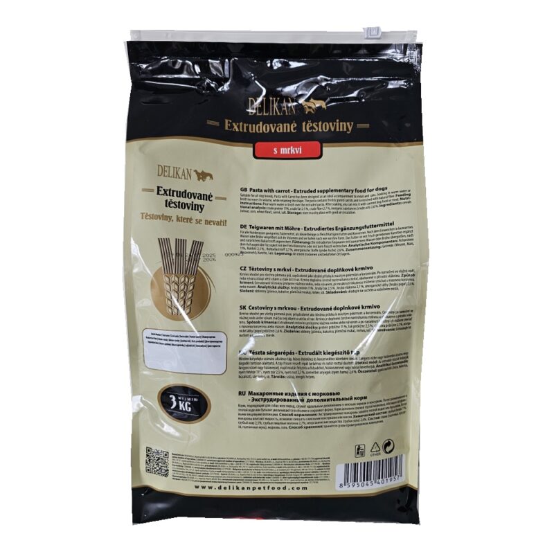 DELIKAN extrudované těstoviny s mrkví 3 kg - Image 3