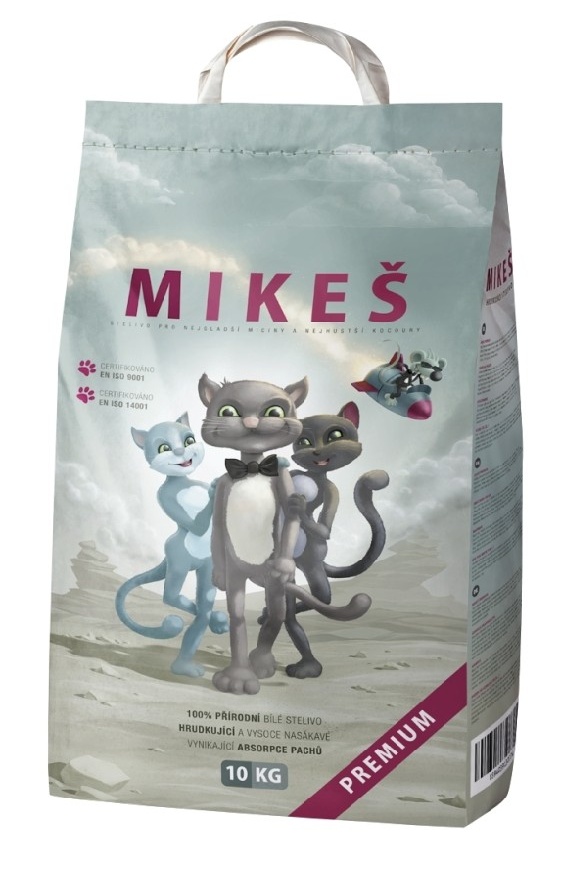 MIKEŠ Premium bílé hrudkující 10 kg