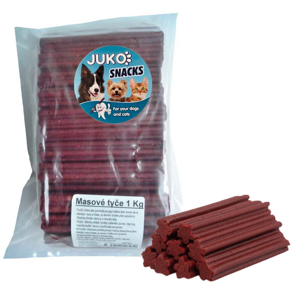 Masové tyče JUKO Snacks 1 kg (cca 30 ks)
