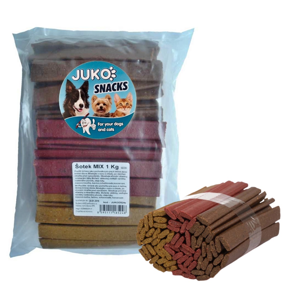 Šotek MIX JUKO Snacks 1 kg (cca 120 - 138 ks)