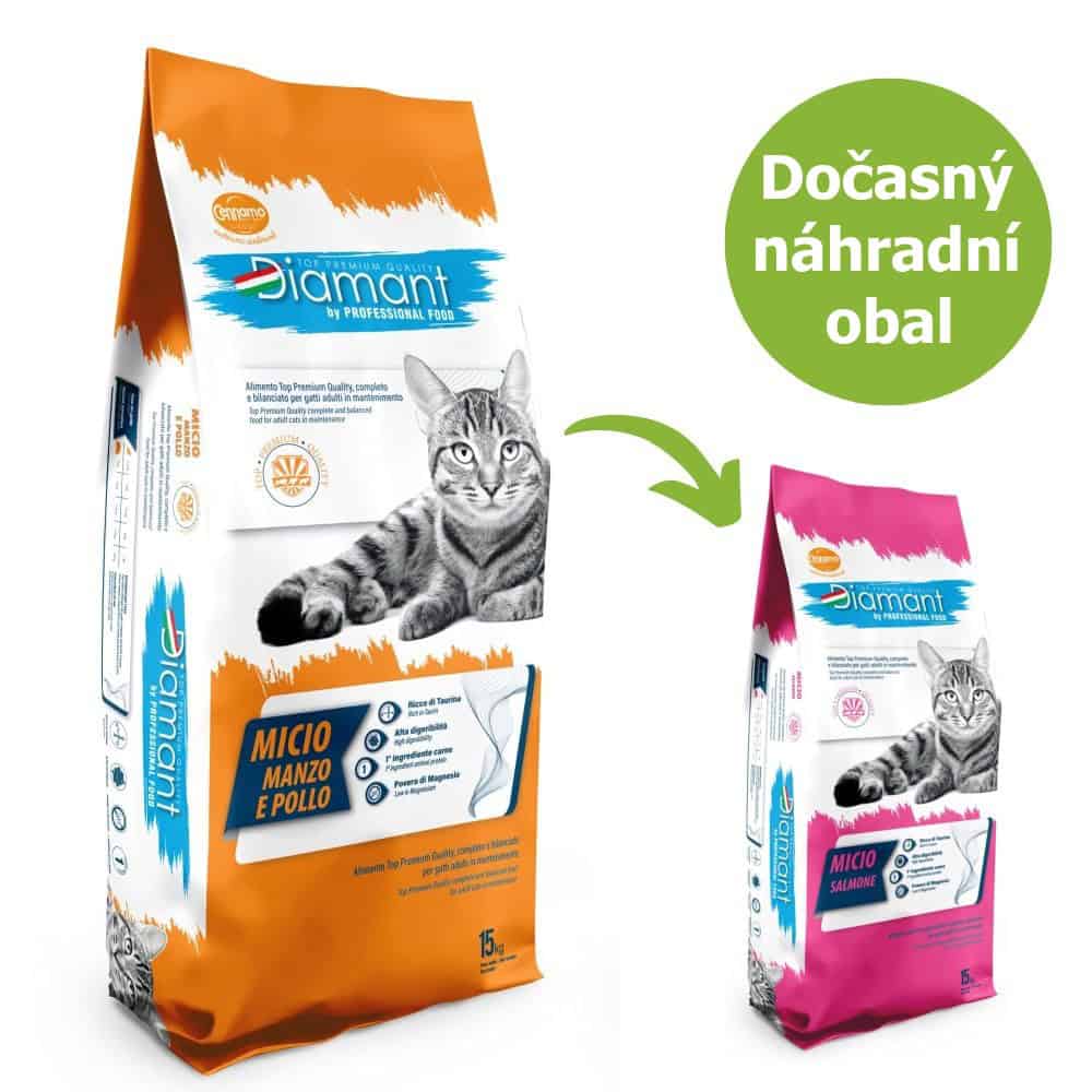 Diamant Cat Micio Hovězí a kuře 15 kg + Čistič ZDARMA