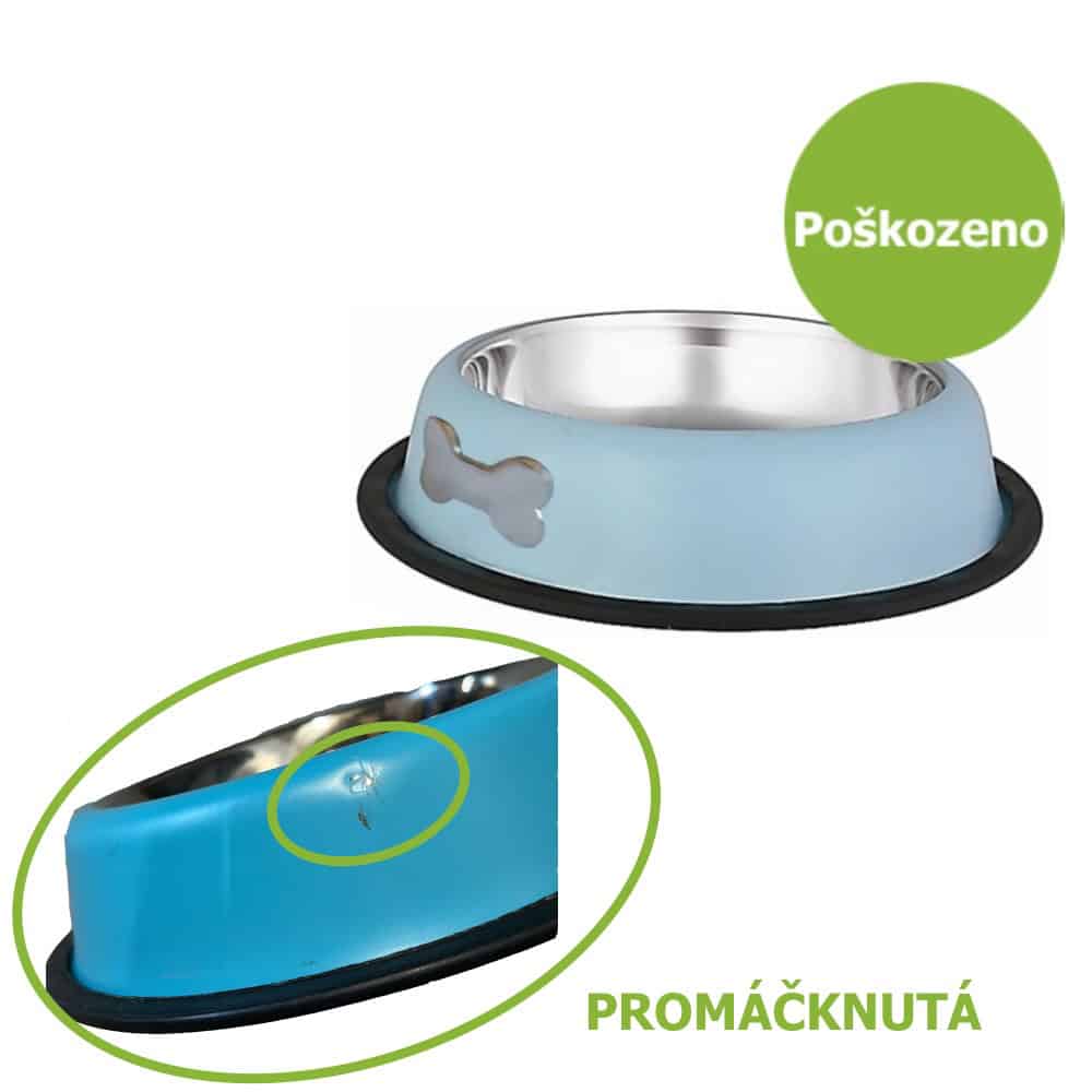 Miska nerez stabilní znak kosti světle modrá 0