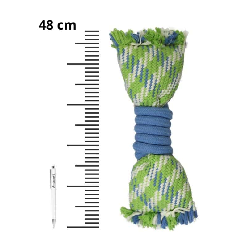 Lanový polštář mašle XXL pískající zeleno-modrý 48 cm - Obrázek 2