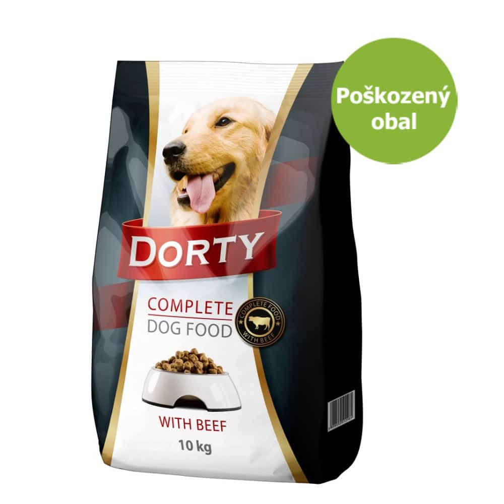 DORTY s Hovězím masem 10 kg - Poškozený obal - SLEVA 15 %